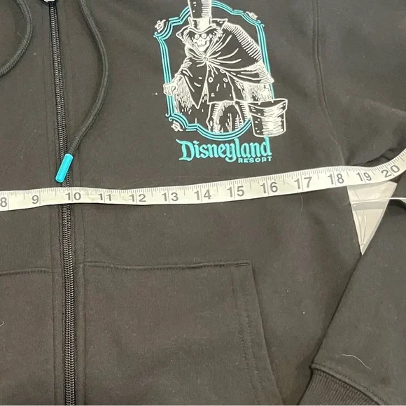Disney Parks Haunted Mansion Disneyland Glow In The Dark Full Zip Hoodie XS NWT - Picture 9 of 10